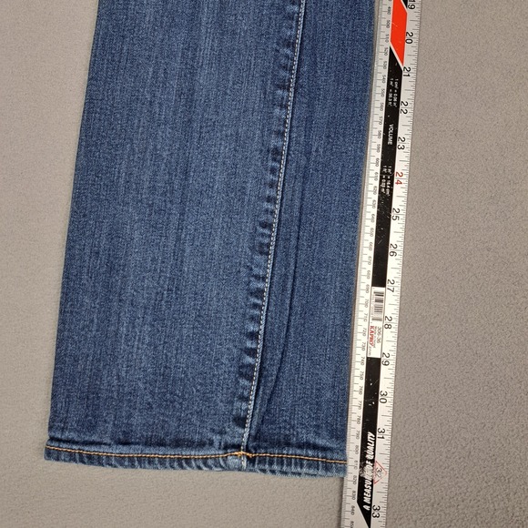 American Eagle Jeans Womens 8 Blue Slim Boot Stretch Waist Denim Cowgirl 32" Leg - Picture 4 of 11